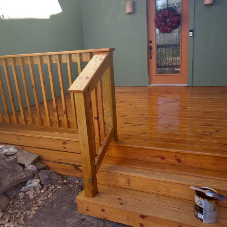 newly painted deck flooring