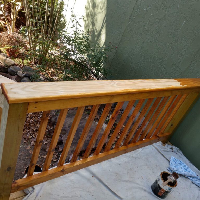 newly painted outdoor railings